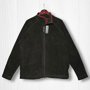 NWT Vintage‎ Y2K Gap ProFleece Full Zip Sweatshirt Jacket Mens Large Black